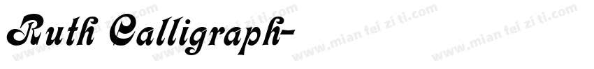 Ruth Calligraph字体转换